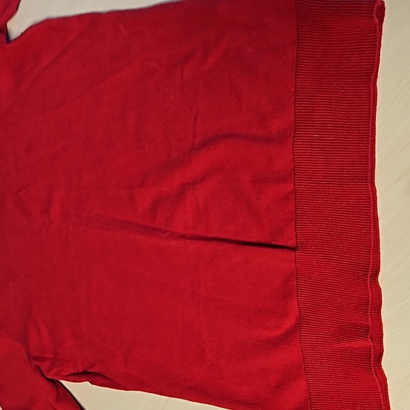 Red Knit Turtleneck Shirt Long Sleeve, size XS - Picture 5 of 13